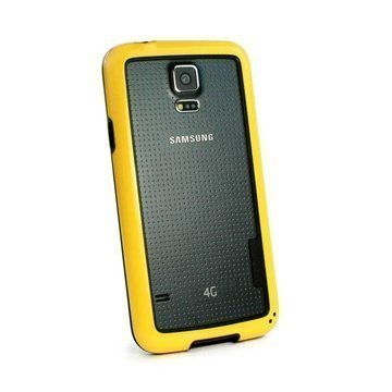 Samsung Galaxy S5 Tuff-Luv Dual Colour Bumper TPU-Kotelo Keltainen