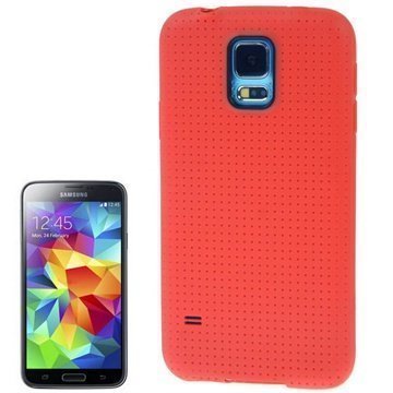 Samsung Galaxy S5 Tuff-Luv Trim TPU-Kotelo Punainen