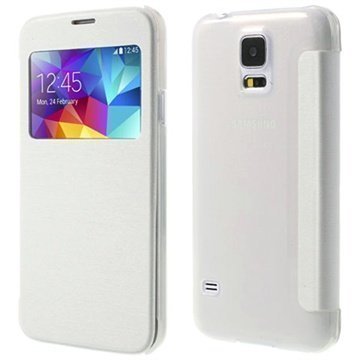 Samsung Galaxy S5 View Folio Kotelo Valkoinen