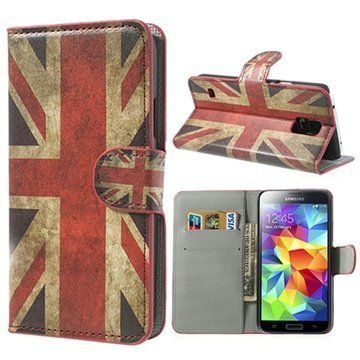 Samsung Galaxy S5 Wallet Nahkakotelo Union Jack