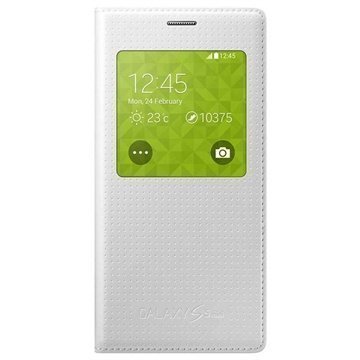 Samsung Galaxy S5 mini S-View Läppäkotelo EF-CG800BH Hohtavan Valkoinen