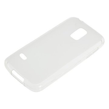 Samsung Galaxy S5 mini TPU Kotelo Läpinäkyvä / Valkoinen