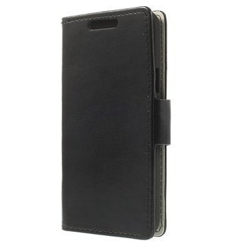 Samsung Galaxy S5 mini Wallet Nahkakotelo Musta