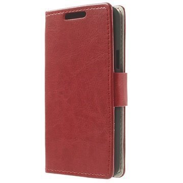 Samsung Galaxy S5 mini Wallet Nahkakotelo Punainen