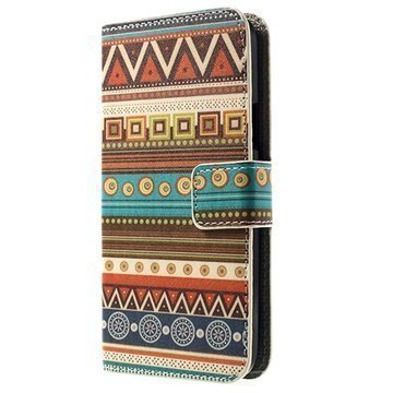 Samsung Galaxy S5 mini Wallet Nahkakotelo Tribal