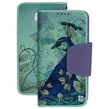 Samsung Galaxy S6 Beyond Cell Infolio Design Lompakkokotelo Blue Peacock