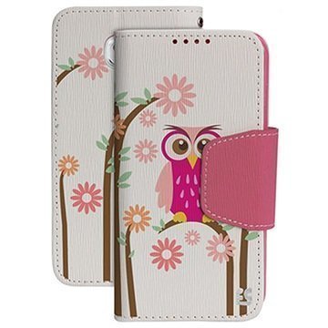 Samsung Galaxy S6 Beyond Cell Infolio Design Lompakkokotelo Daisy Owl