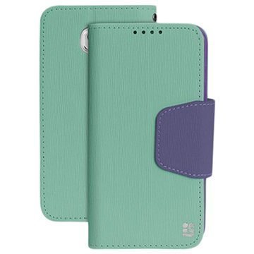 Samsung Galaxy S6 Beyond Cell Infolio Lompakkokotelo Mint / Violetti