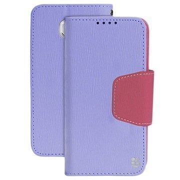 Samsung Galaxy S6 Beyond Cell Infolio Lompakkokotelo Violetti / Pinkki