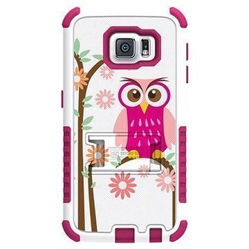 Samsung Galaxy S6 Beyond Cell Tri Shield Design Hybrid Suojakuori Daisy Owl