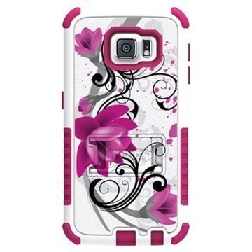 Samsung Galaxy S6 Beyond Cell Tri Shield Design Hybrid Suojakuori Lotus