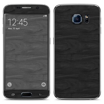 Samsung Galaxy S6 Black Woodgrain Suojakalvo