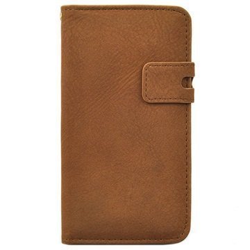 Samsung Galaxy S6 Book Style Wallet Case Matte Brown