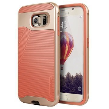 Samsung Galaxy S6 Caseology Wavelength Suojakuori Korallinpunainen / Kulta