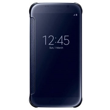Samsung Galaxy S6 Clear View Flip Kotelo EF-ZG920BB Safiiri Musta