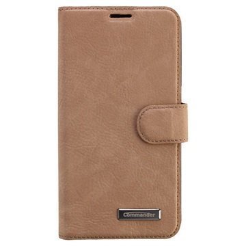 Samsung Galaxy S6 Commander Book Elite Wallet Nahkakotelo Ruskea Nupukki