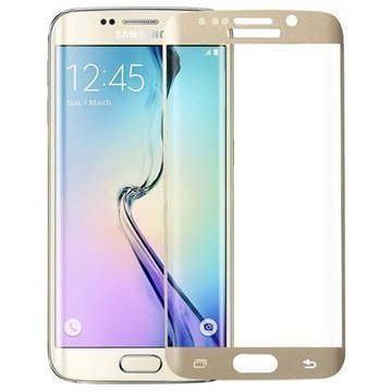 Samsung Galaxy S6 Edge+ Amorus Koko Näytön Peittävä Näytönsuoja Kultainen