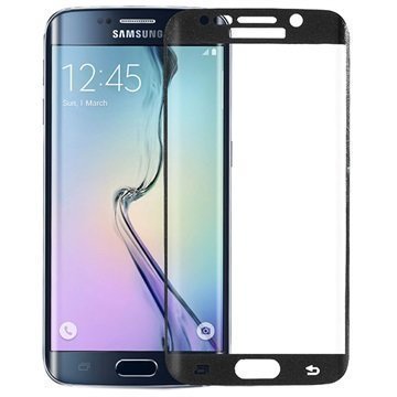 Samsung Galaxy S6 Edge+ Amorus Koko Näytön Peittävä Näytönsuoja Musta