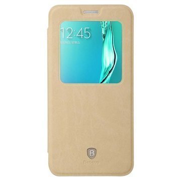 Samsung Galaxy S6 Edge+ Baseus Terse Series Avattava Kotelo Khaki