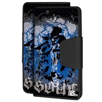 Samsung Galaxy S6 Edge Beyond Cell Infolio Design Lompakkokotelo Blue Soul