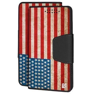 Samsung Galaxy S6 Edge+ Beyond Cell Infolio Design Lompakkokotelo Vintage American Flag