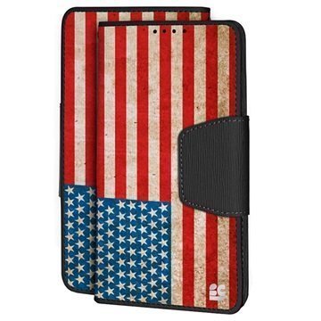 Samsung Galaxy S6 Edge Beyond Cell Infolio Design Lompakkokotelo Vintage American Flag