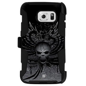 Samsung Galaxy S6 Edge Beyond Cell Kombo Shell Suojakuori Wing Skull