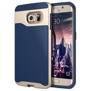 Samsung Galaxy S6 Edge Caseology Wavelength Suojakuori Laivastonsininen / Kulta