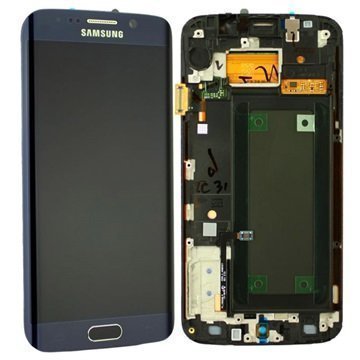 Samsung Galaxy S6 Edge Etukuori & LCD Näyttö Musta
