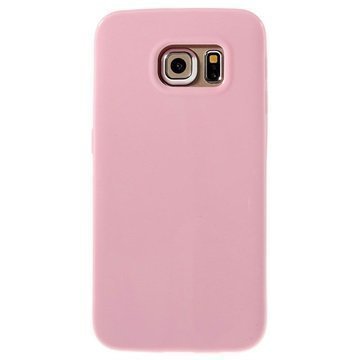 Samsung Galaxy S6 Edge Glossy TPU-Suojakuori Pinkki
