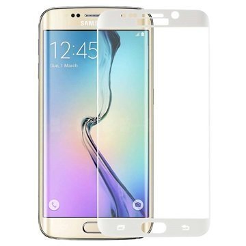 Samsung Galaxy S6 Edge+ Koko Näytön Peittävä Näytönsuoja Karkaistu Lasi Valkoinen