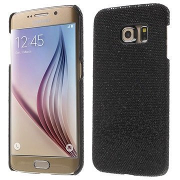 Samsung Galaxy S6 Edge Kova Suojakuori Glitteri Musta