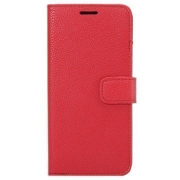 Samsung Galaxy S6 Edge+ Kuvioitu Lompakkokotelo Punainen