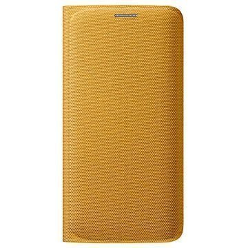 Samsung Galaxy S6 Edge Läpällinen Lompakkomallinen Kangaskotelo EF-WG925BY Keltainen