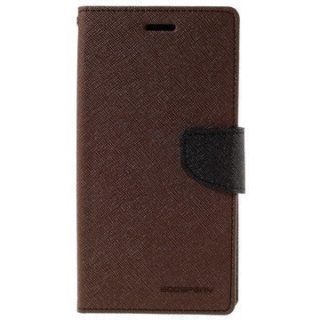 Samsung Galaxy S6 Edge+ Mercury Goospery Fancy Diary Lompakkokotelo Ruskea