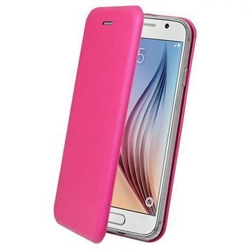 Samsung Galaxy S6 Edge PT line kattavasti suojaava lompakkokotelo â" Kuuma Pinkki