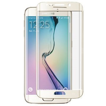 Samsung Galaxy S6 Edge+ Panzer Full-Fit Näytönsuoja Karkaistu Lasi Kulta