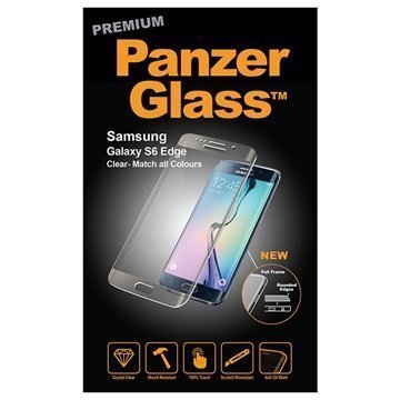 Samsung Galaxy S6 Edge PanzerGlass Laadukas Täyden Kehyksen Näytönsuoja Kirkas