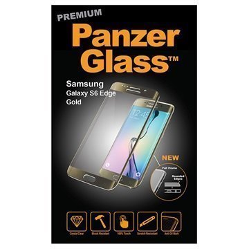 Samsung Galaxy S6 Edge PanzerGlass Laadukas Täyden Kehyksen Näytönsuoja Kulta