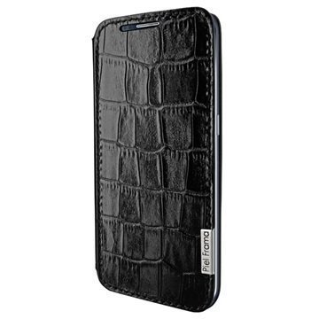 Samsung Galaxy S6 Edge+ Piel Frama FramaSlim Nahkakotelo Krokotiili Musta