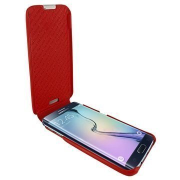 Samsung Galaxy S6 Edge+ Piel Frama iMagnum Nahkakotelo Punainen