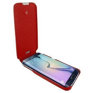 Samsung Galaxy S6 Edge Piel Frama iMagnum Nahkakotelo Punainen