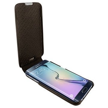 Samsung Galaxy S6 Edge+ Piel Frama iMagnum Nahkakotelo Ruskea