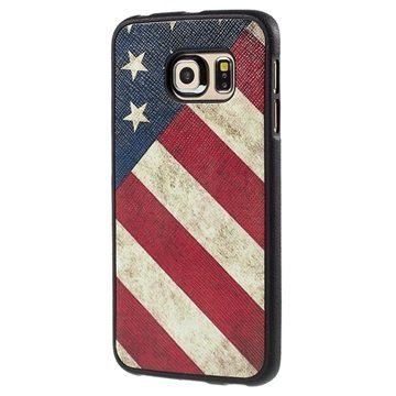 Samsung Galaxy S6 Edge Pinnoitettu TPU Kotelo Vintage American Flag