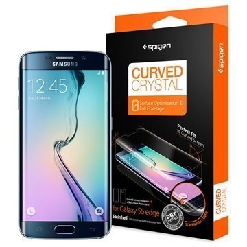 Samsung Galaxy S6 Edge Spigen Curved Crystal Näytönsuoja Kirkas
