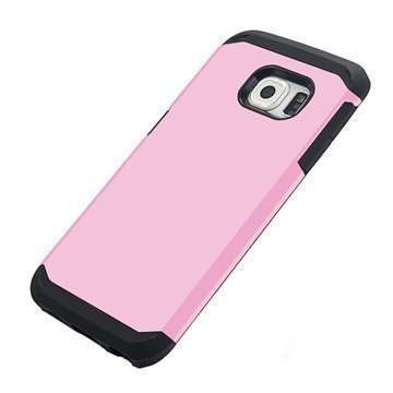 Samsung Galaxy S6 Edge Tuff-luv Armour Kova Suojakotelo Pinkki