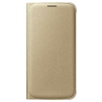 Samsung Galaxy S6 Flip Wallet Fabric Case EF-WG920BFÂ - Gold