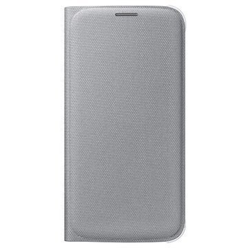 Samsung Galaxy S6 Flip Wallet Fabric Case EF-WG920BSÂ - Silver