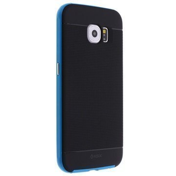Samsung Galaxy S6 Ksix Flex Neo TPU Kotelo Musta / Sininen