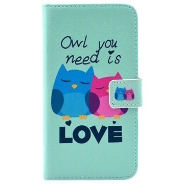 Samsung Galaxy S6 Lompakkokotelo Owl You Need Is Love